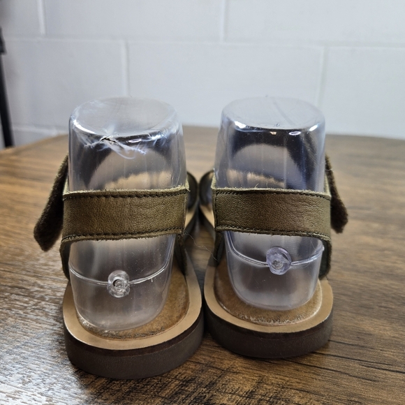 El Naturalista Khaki Green Leather Open Toe Ankle Strap Sandals - Picture 7 of 13